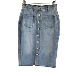 Haute Hippie Tribe 'Darcy' Denim Skirt Light Wash - Regular